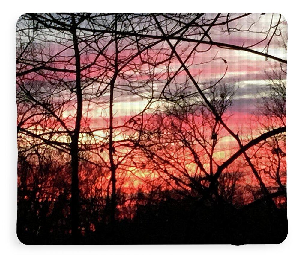 Sunset Through The Trees 2 - Blanket