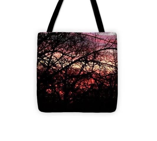 Sunset Through The Trees - Tote Bag