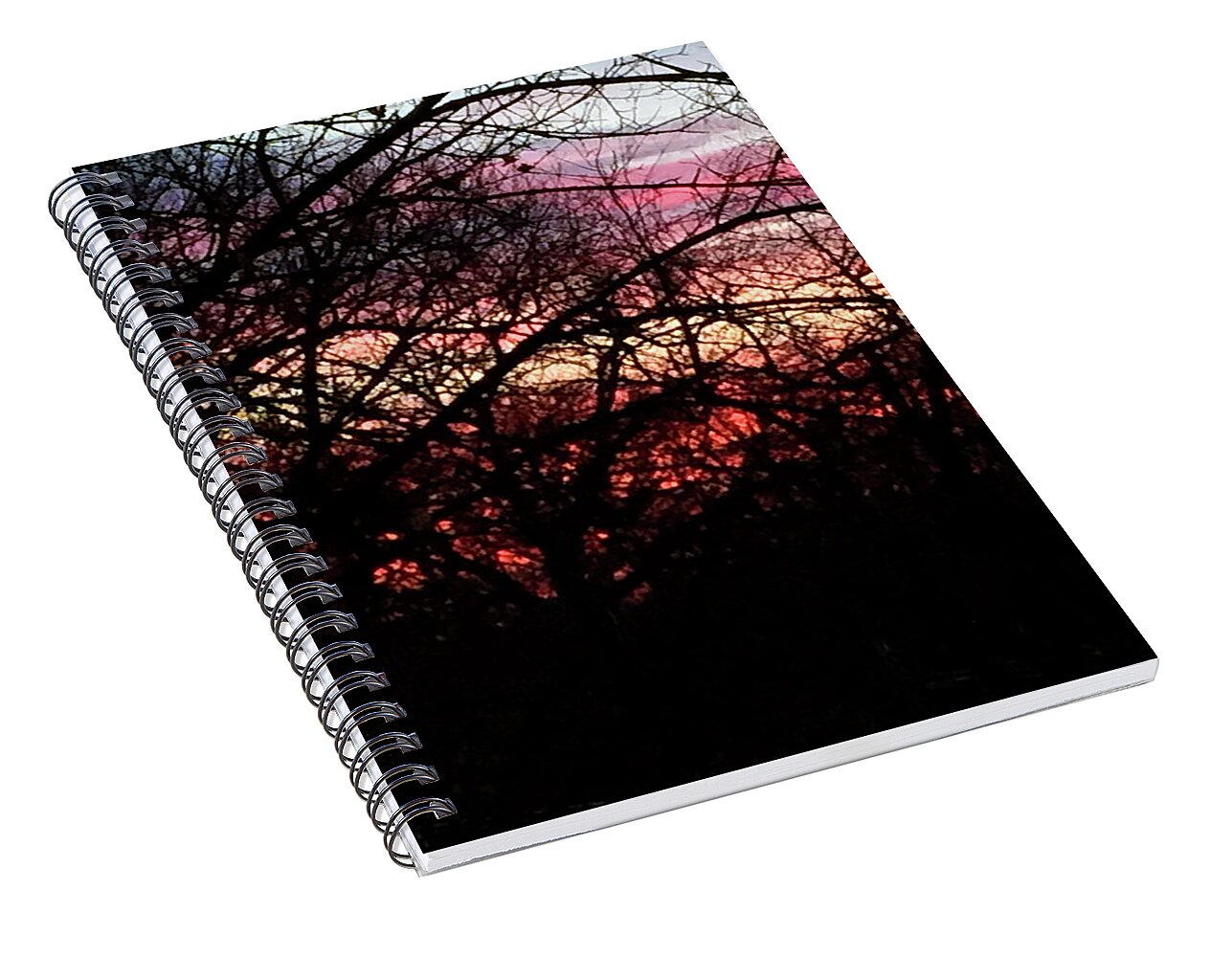 Sunset Through The Trees - Spiral Notebook