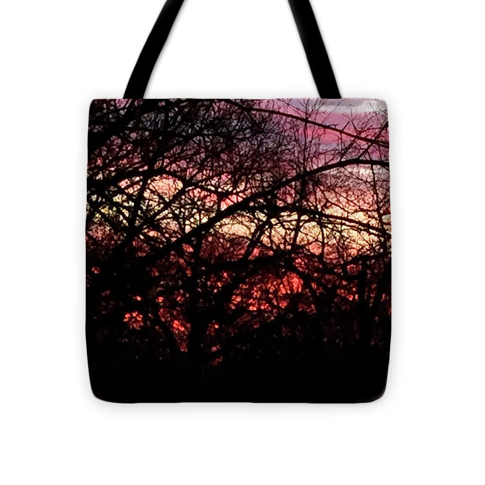 Sunset Through The Trees - Tote Bag