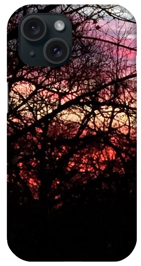 Sunset Through The Trees - Phone Case