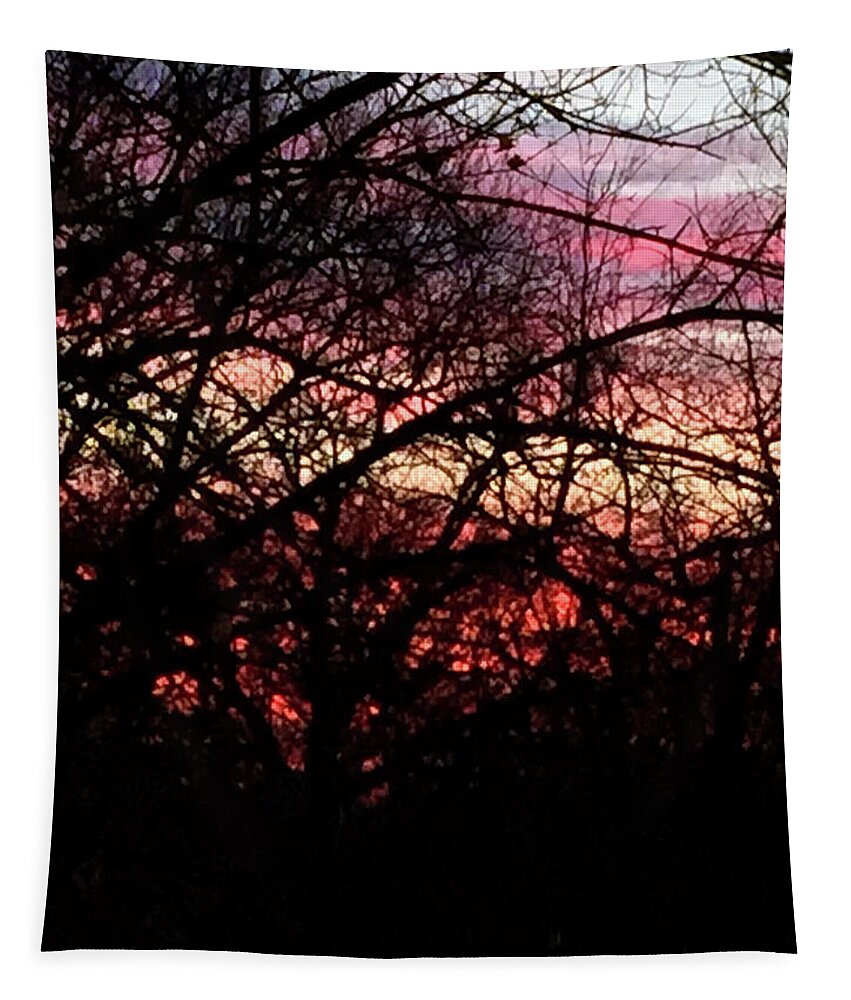 Sunset Through The Trees - Tapestry