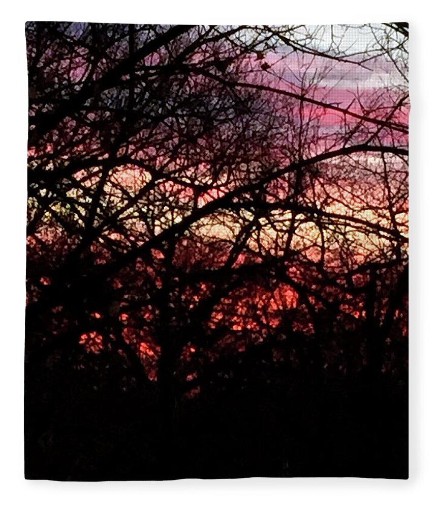 Sunset Through The Trees - Blanket