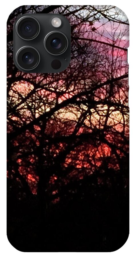 Sunset Through The Trees - Phone Case