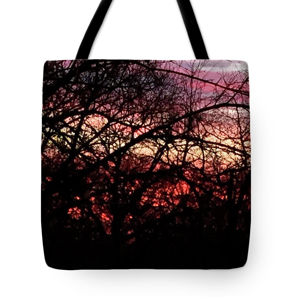 Sunset Through The Trees - Tote Bag