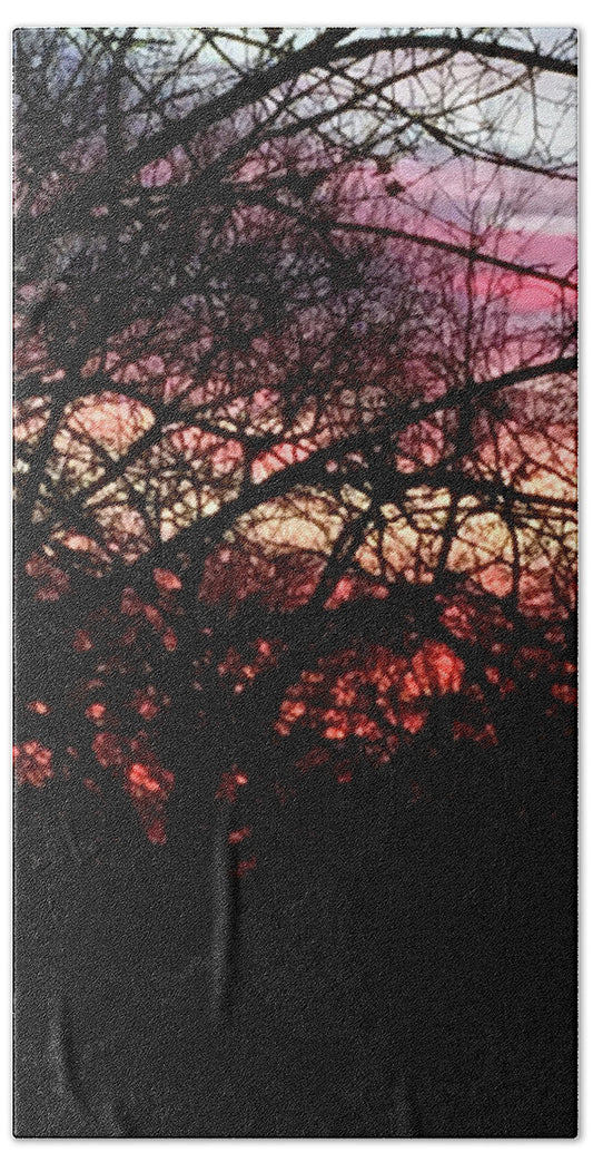 Sunset Through The Trees - Bath Towel