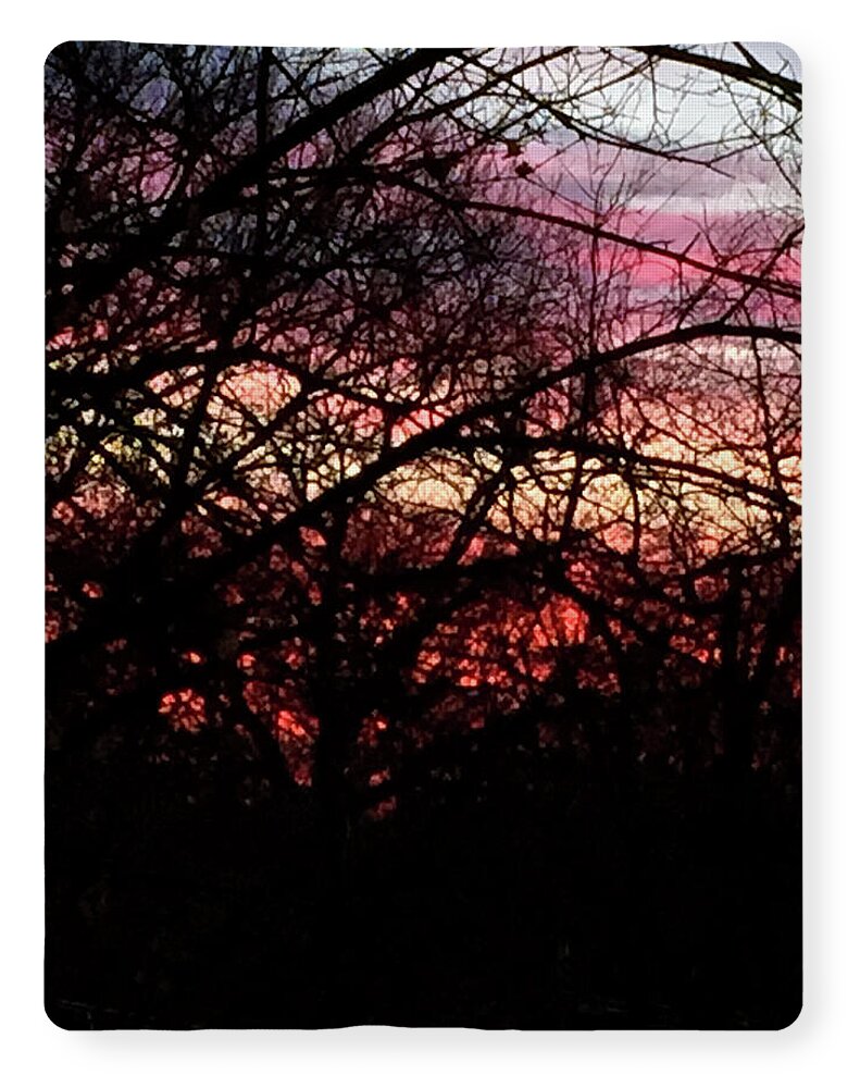 Sunset Through The Trees - Blanket