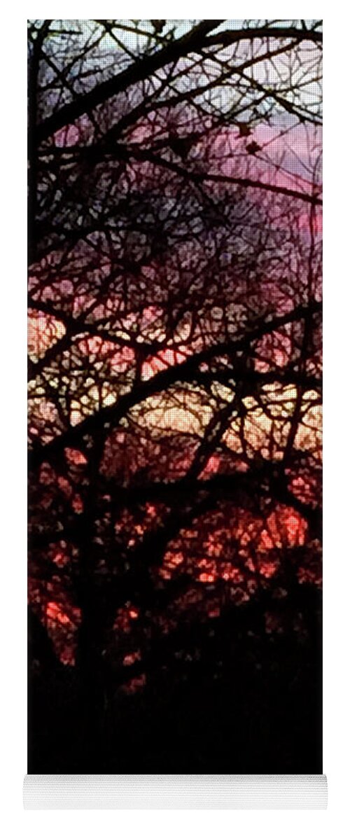 Sunset Through The Trees - Yoga Mat