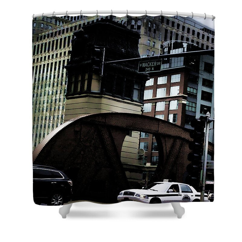 Wacker Drive Chicago - Shower Curtain