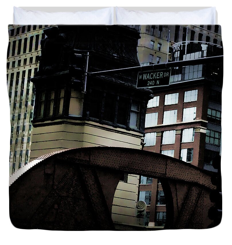 Wacker Drive Chicago - Duvet Cover