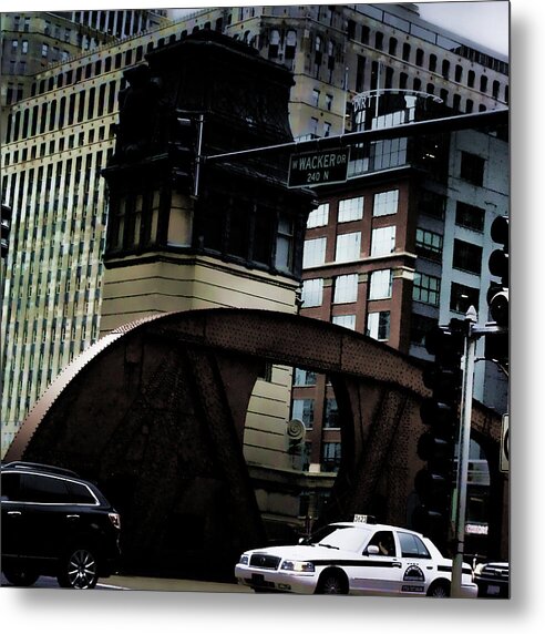 Wacker Drive Chicago - Metal Print