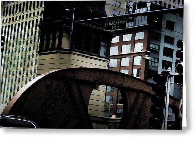 Wacker Drive Chicago - Greeting Card