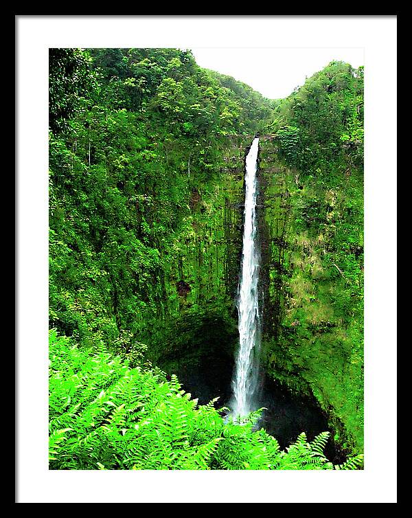 Waterfall Hawaii - Framed Print