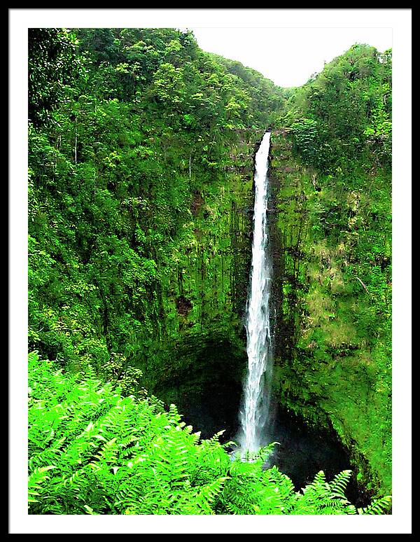 Waterfall Hawaii - Framed Print