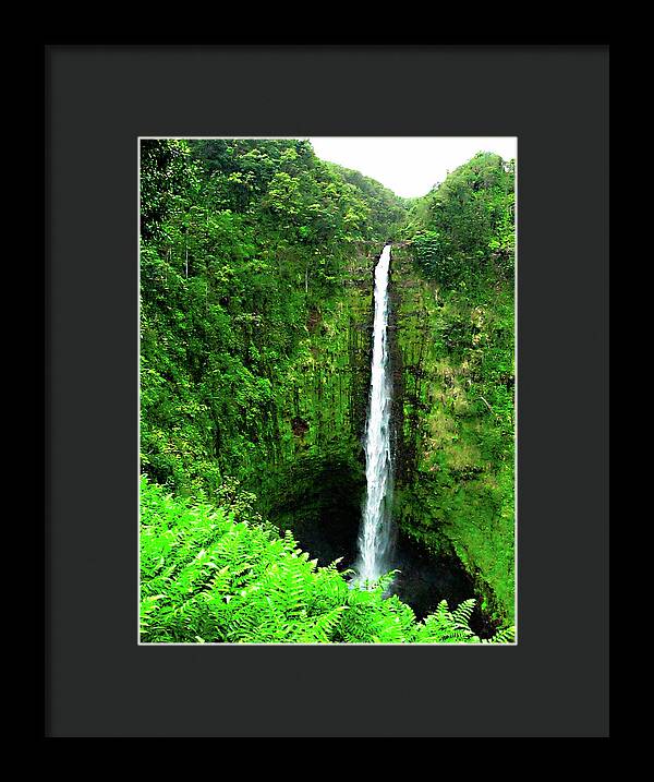 Waterfall Hawaii - Framed Print