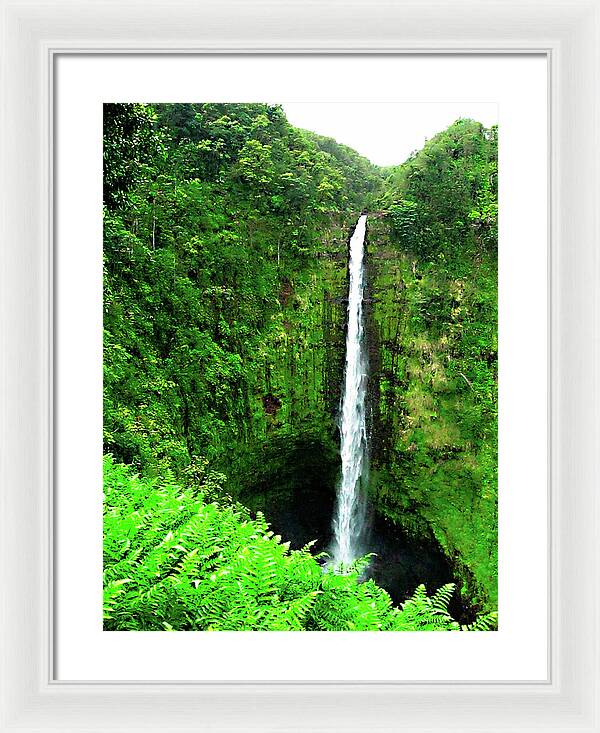 Waterfall Hawaii - Framed Print