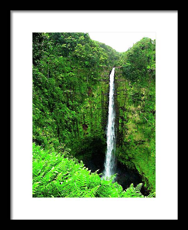 Waterfall Hawaii - Framed Print