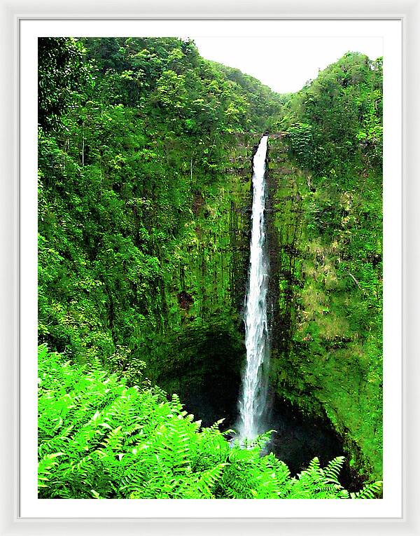 Waterfall Hawaii - Framed Print