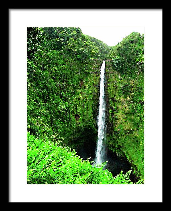 Waterfall Hawaii - Framed Print