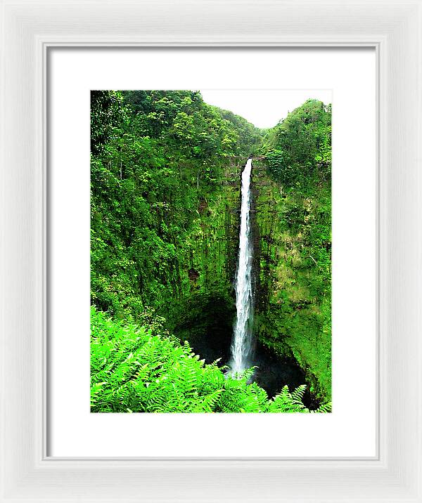 Waterfall Hawaii - Framed Print