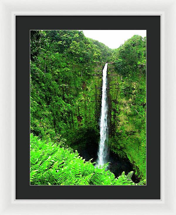 Waterfall Hawaii - Framed Print