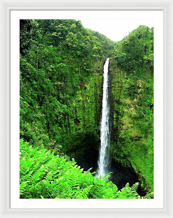 Waterfall Hawaii - Framed Print