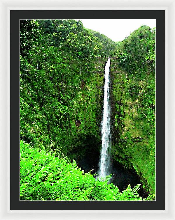 Waterfall Hawaii - Framed Print