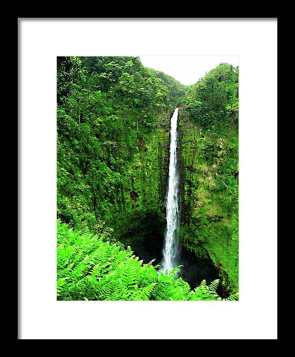 Waterfall Hawaii - Framed Print