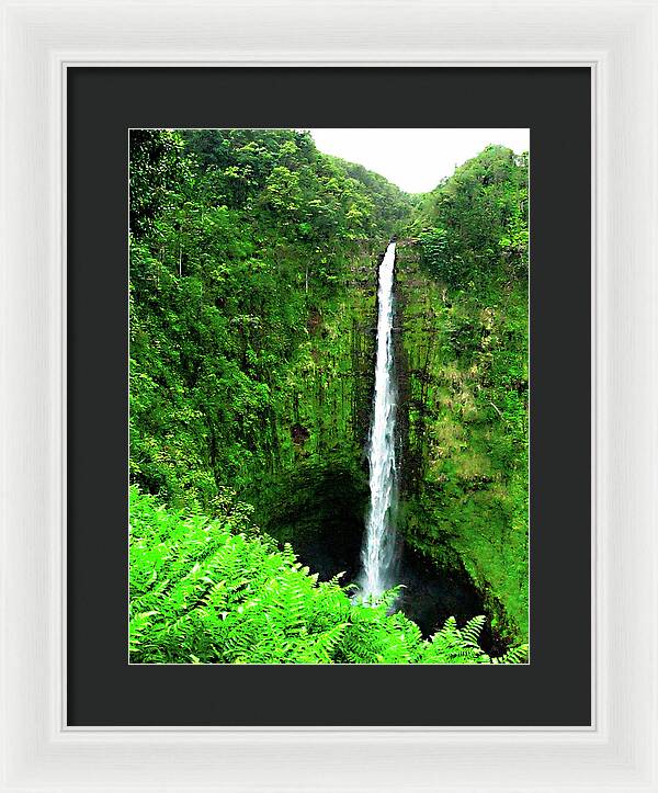 Waterfall Hawaii - Framed Print