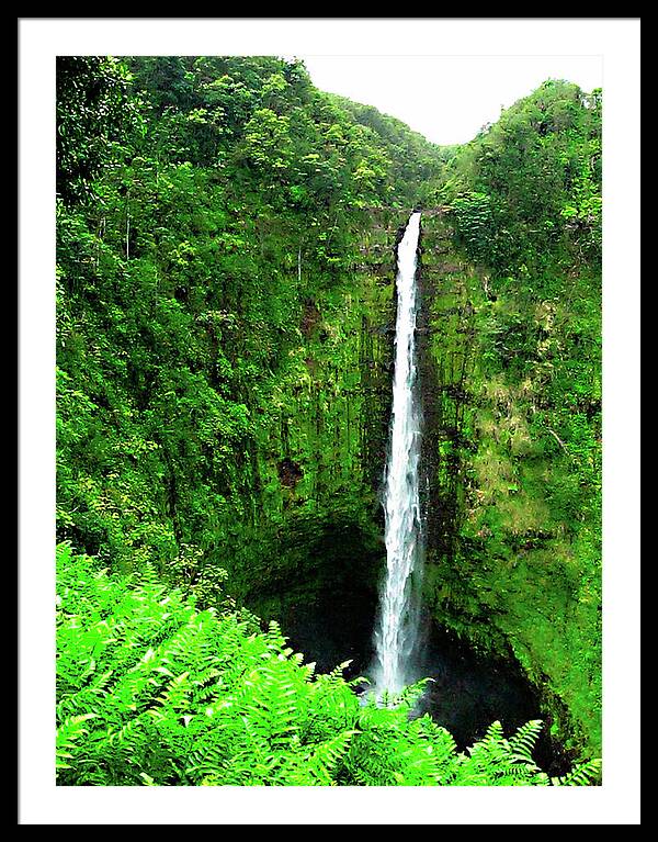 Waterfall Hawaii - Framed Print