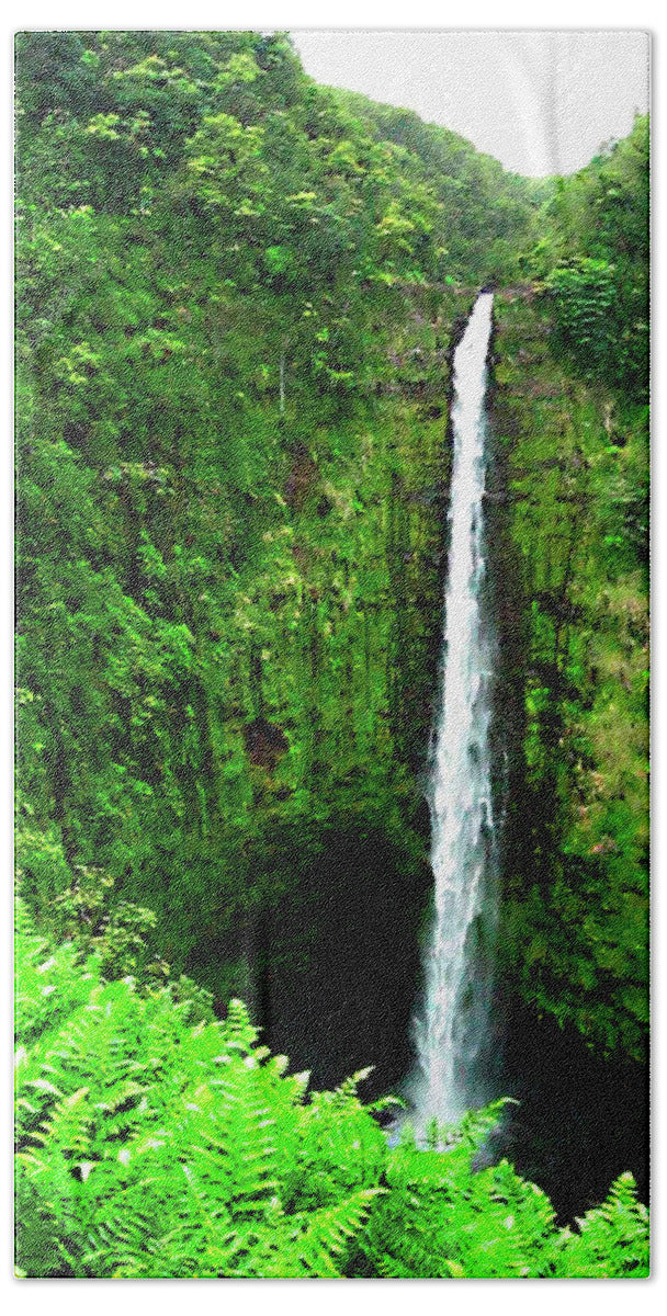 Waterfall Hawaii - Beach Towel