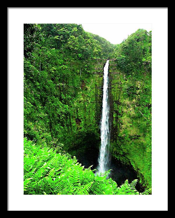 Waterfall Hawaii - Framed Print