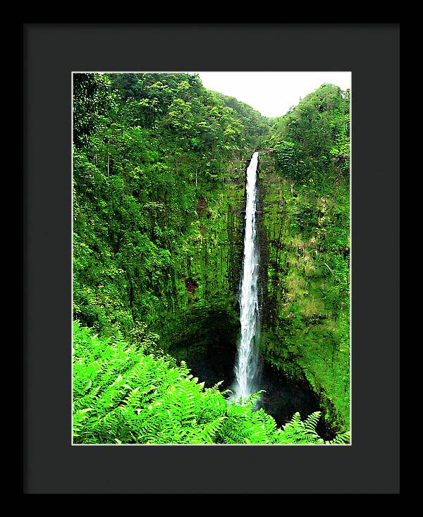 Waterfall Hawaii - Framed Print