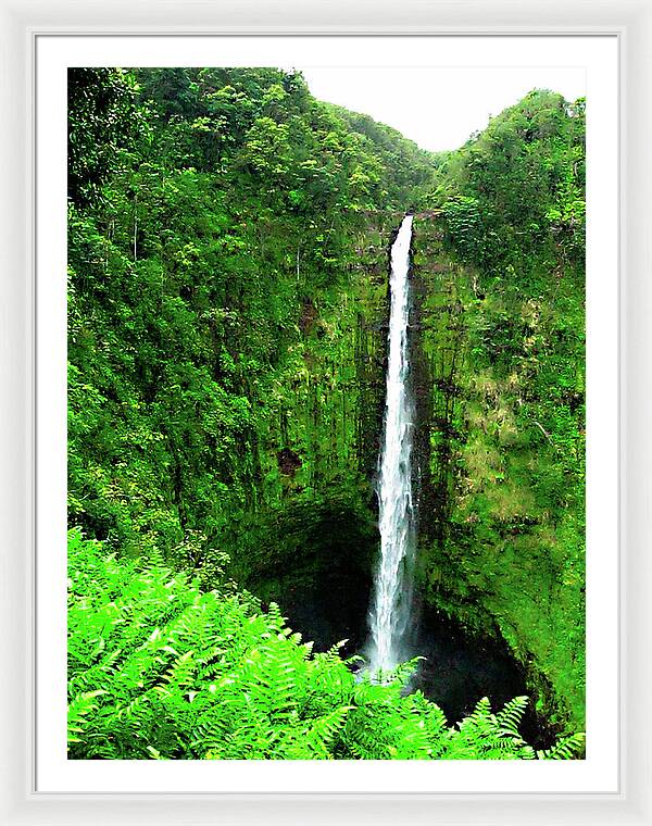 Waterfall Hawaii - Framed Print