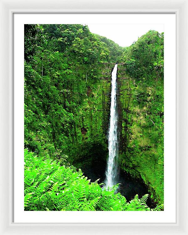 Waterfall Hawaii - Framed Print