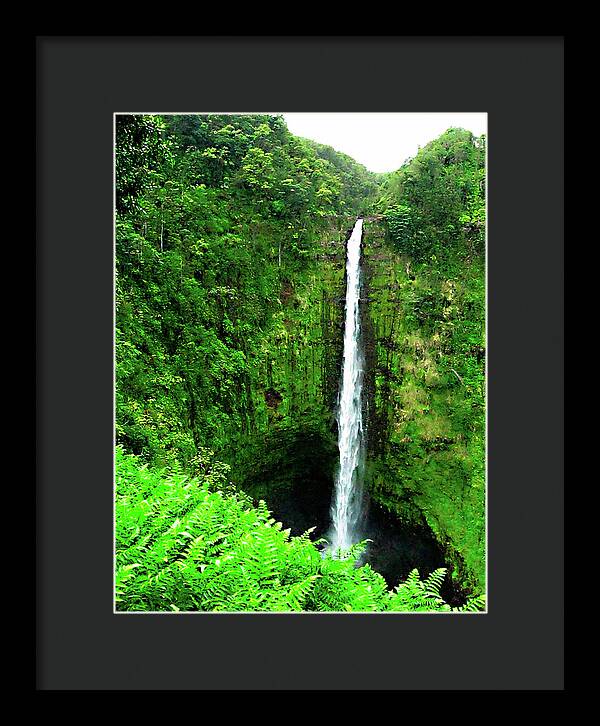 Waterfall Hawaii - Framed Print