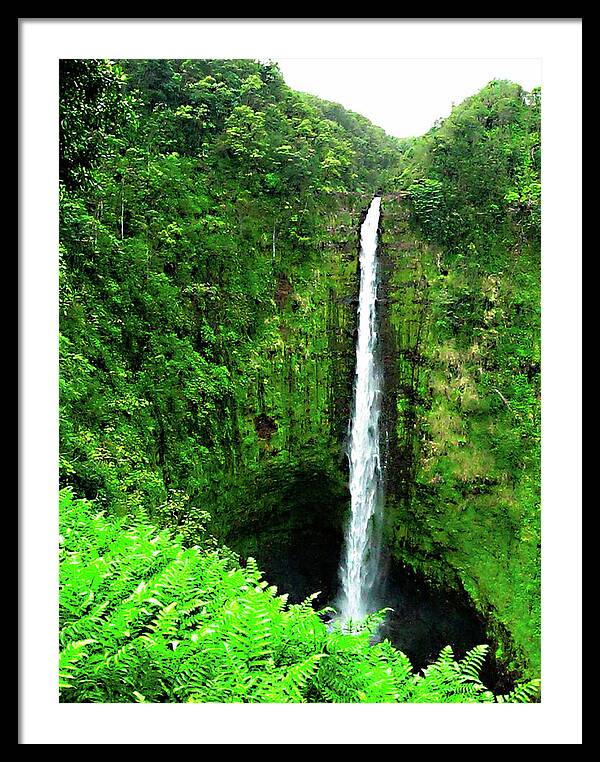 Waterfall Hawaii - Framed Print