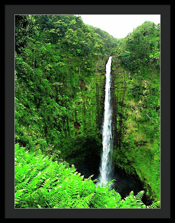 Waterfall Hawaii - Framed Print