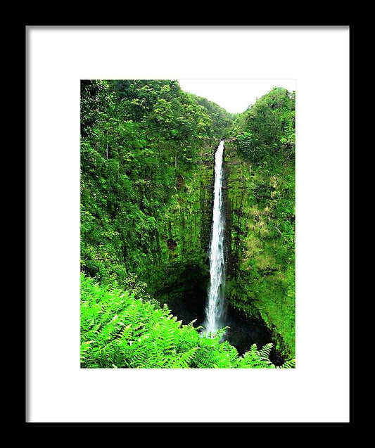 Waterfall Hawaii - Framed Print