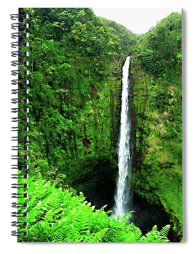 Waterfall Hawaii - Spiral Notebook