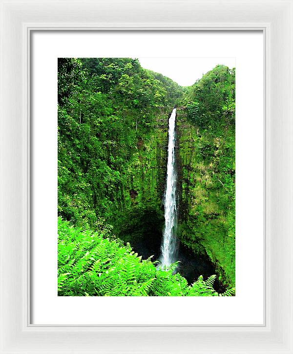 Waterfall Hawaii - Framed Print