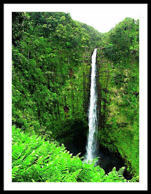 Waterfall Hawaii - Framed Print