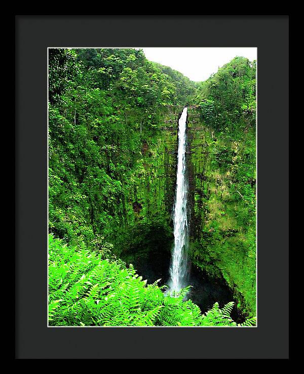 Waterfall Hawaii - Framed Print