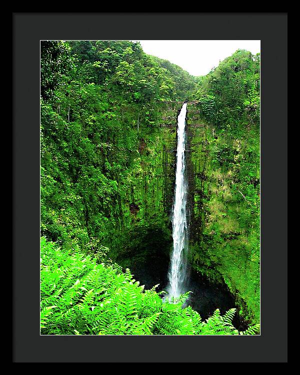 Waterfall Hawaii - Framed Print