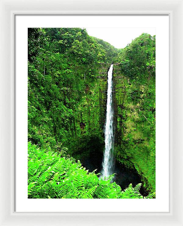 Waterfall Hawaii - Framed Print