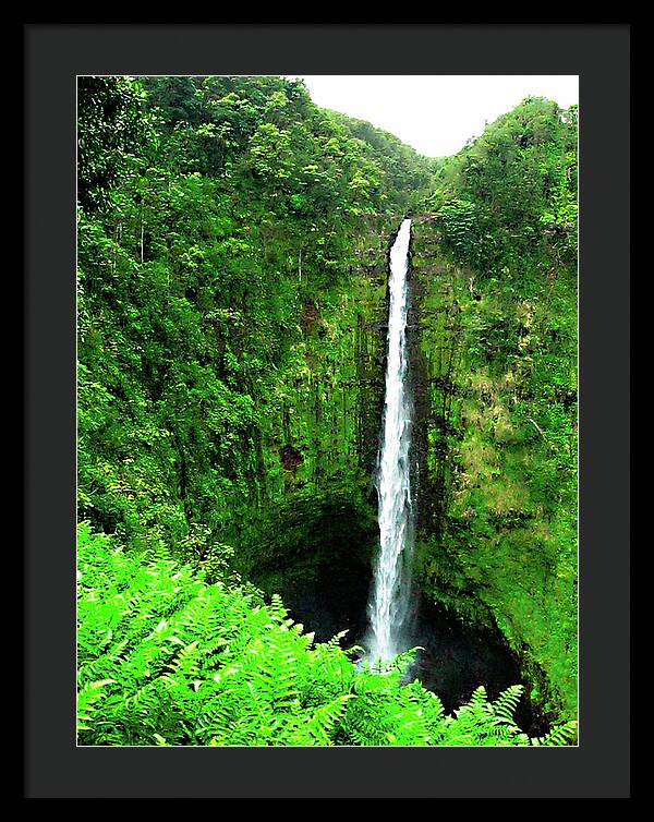 Waterfall Hawaii - Framed Print