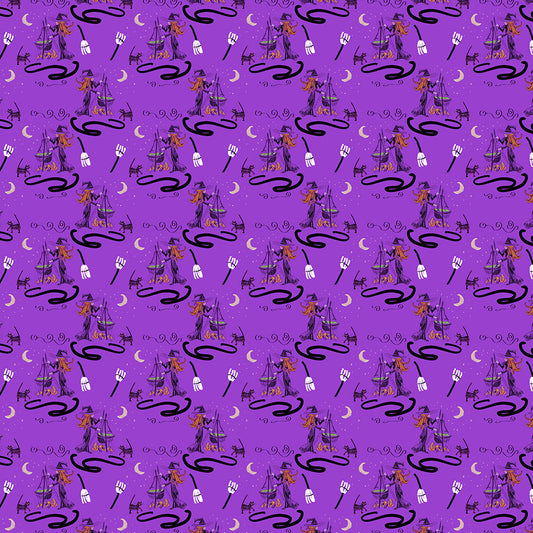Witch Cat Cauldron Pattern Digital Image Download