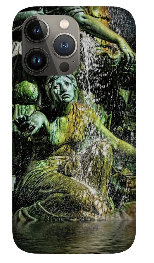 Woman in The Fountain Chicago - Phone Case