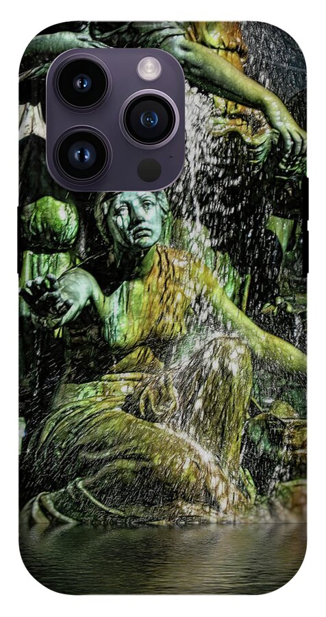 Woman in The Fountain Chicago - Phone Case