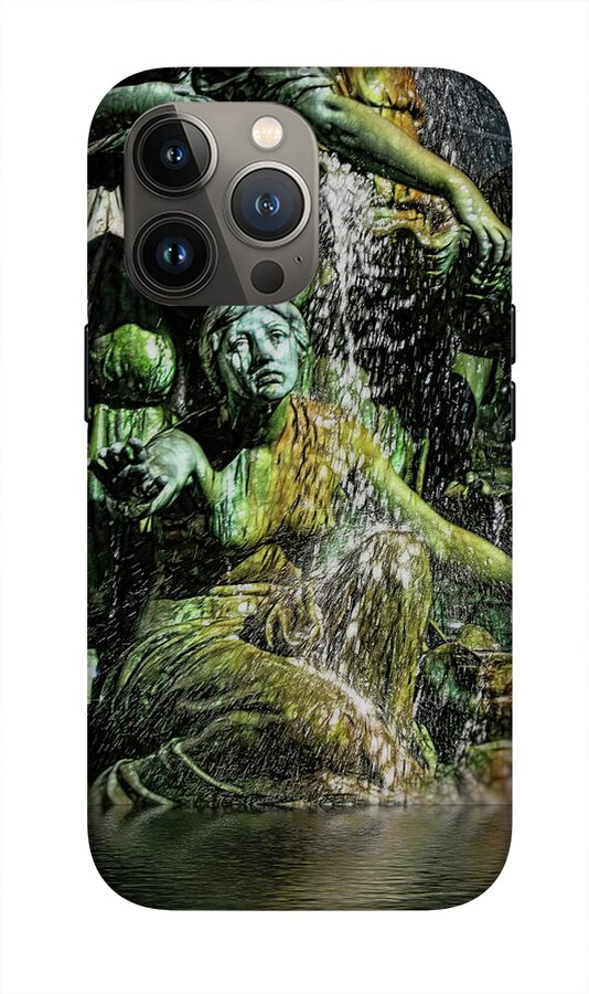 Woman in The Fountain Chicago - Phone Case